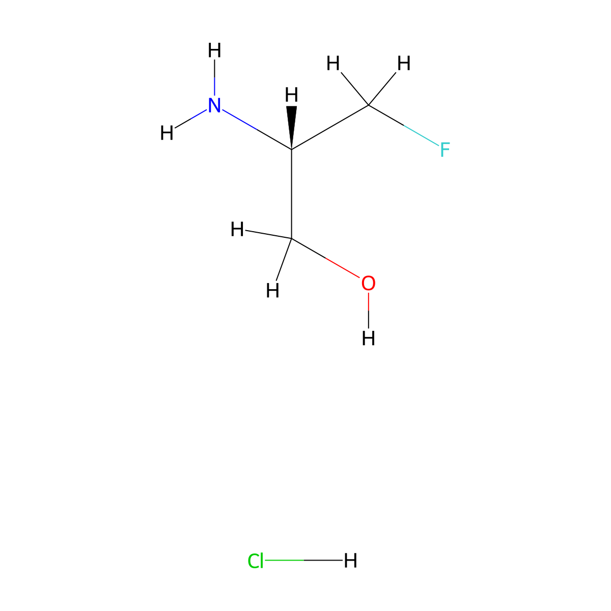 (S)-2-Amino-3-fluoropropan-1-ol hydrochloride molecular structure, CAS 2413847-51-3