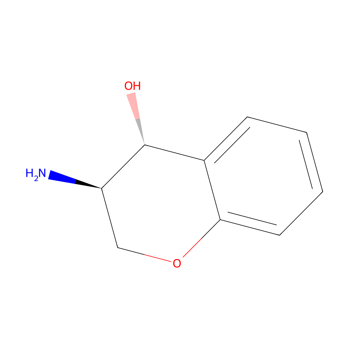 rac-(3R,4R)-3-amino-3,4-dihydro-2H-1-benzopyran-4-ol molecular structure, CAS 2413847-60-4