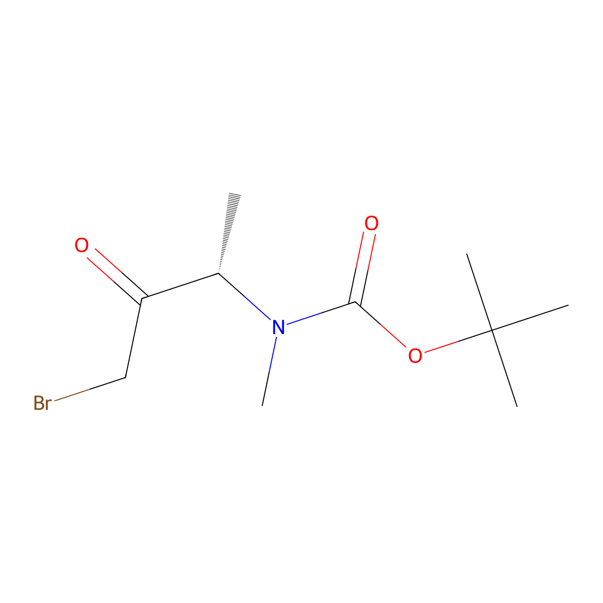 Tert-butyl N-[(2S)-4-bromo-3-oxobutan-2-yl]-N-methylcarbamate molecular structure, CAS 2413847-64-8