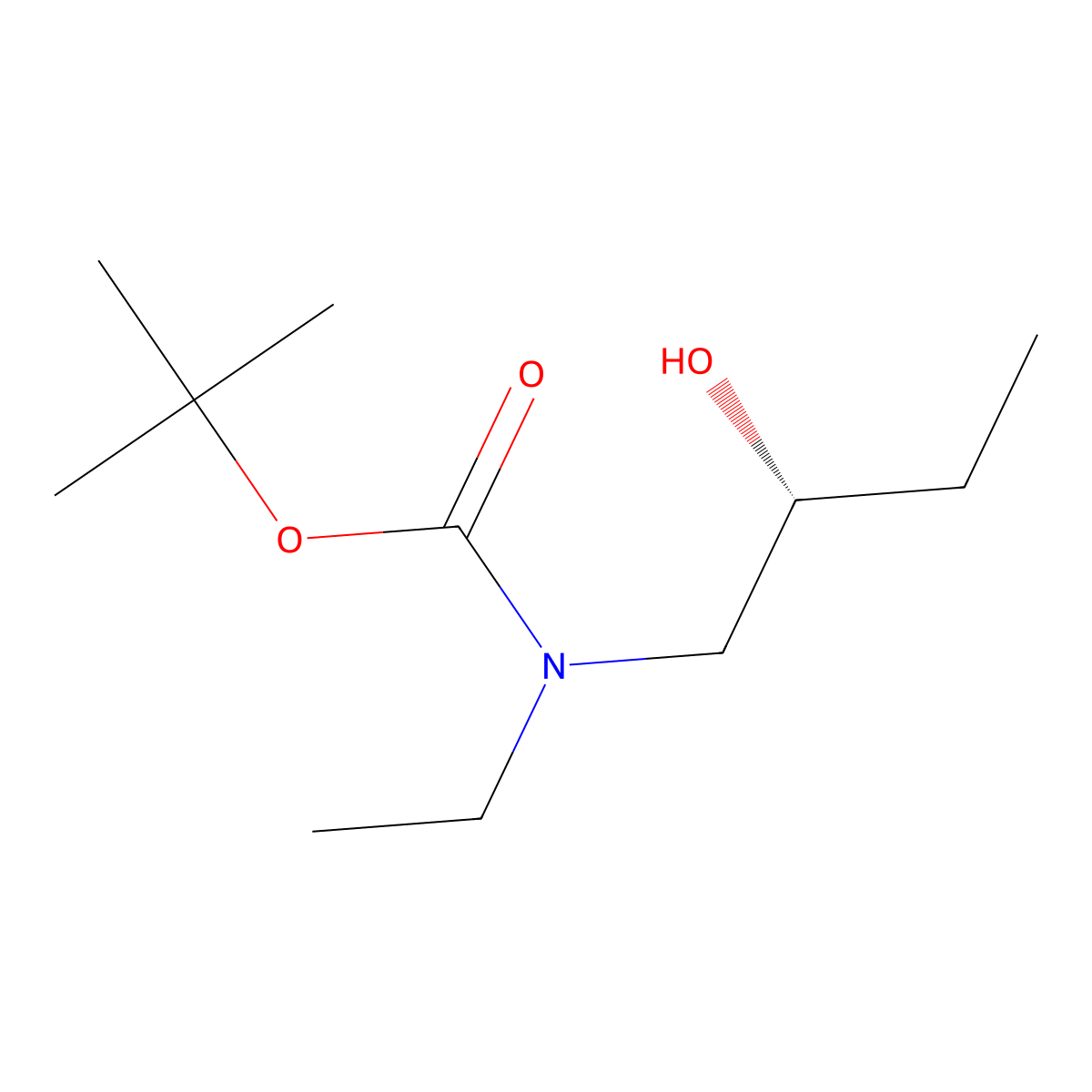 tert-butyl N-ethyl-N-[(2R)-2-hydroxybutyl]carbamate molecular structure, CAS 2413847-67-1