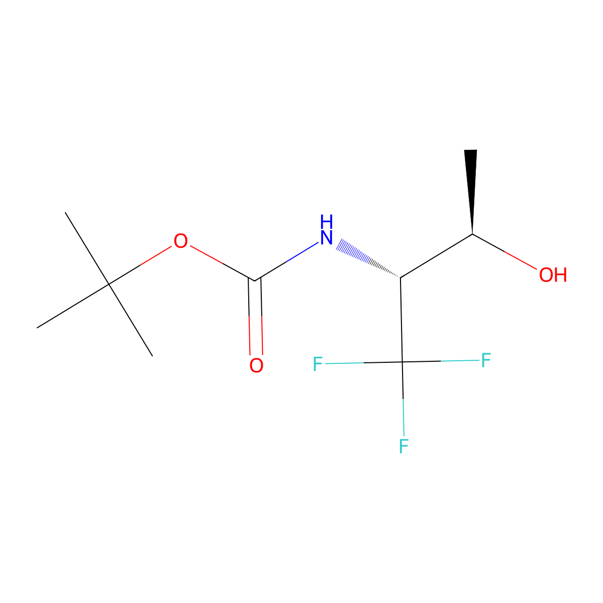 rac-tert-butyl N-[(2R,3R)-1,1,1-trifluoro-3-hydroxybutan-2-yl]carbamate molecular structure, CAS 2413847-69-3