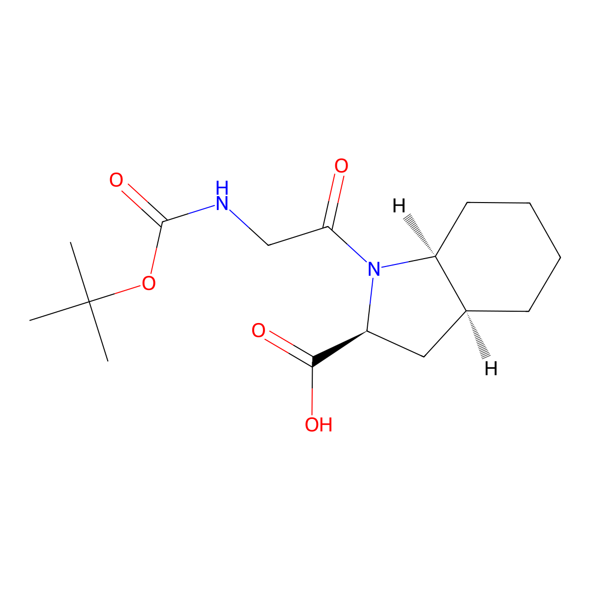 (2S,3aS,7aS)-1-(2-{[(tert-butoxy)carbonyl]amino}acetyl)-octahydro-1H-indole-2-carboxylic acid molecular structure, CAS 2413847-79-5