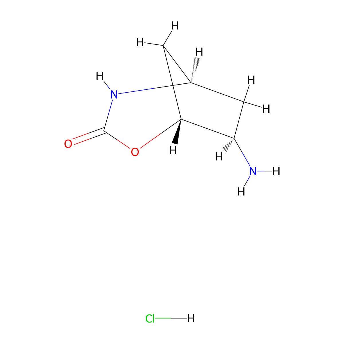 (1R,5R,7R)-7-Amino-2-oxa-4-azabicyclo[3.2.1]octan-3-one;hydrochloride molecular structure, CAS 2413847-81-9