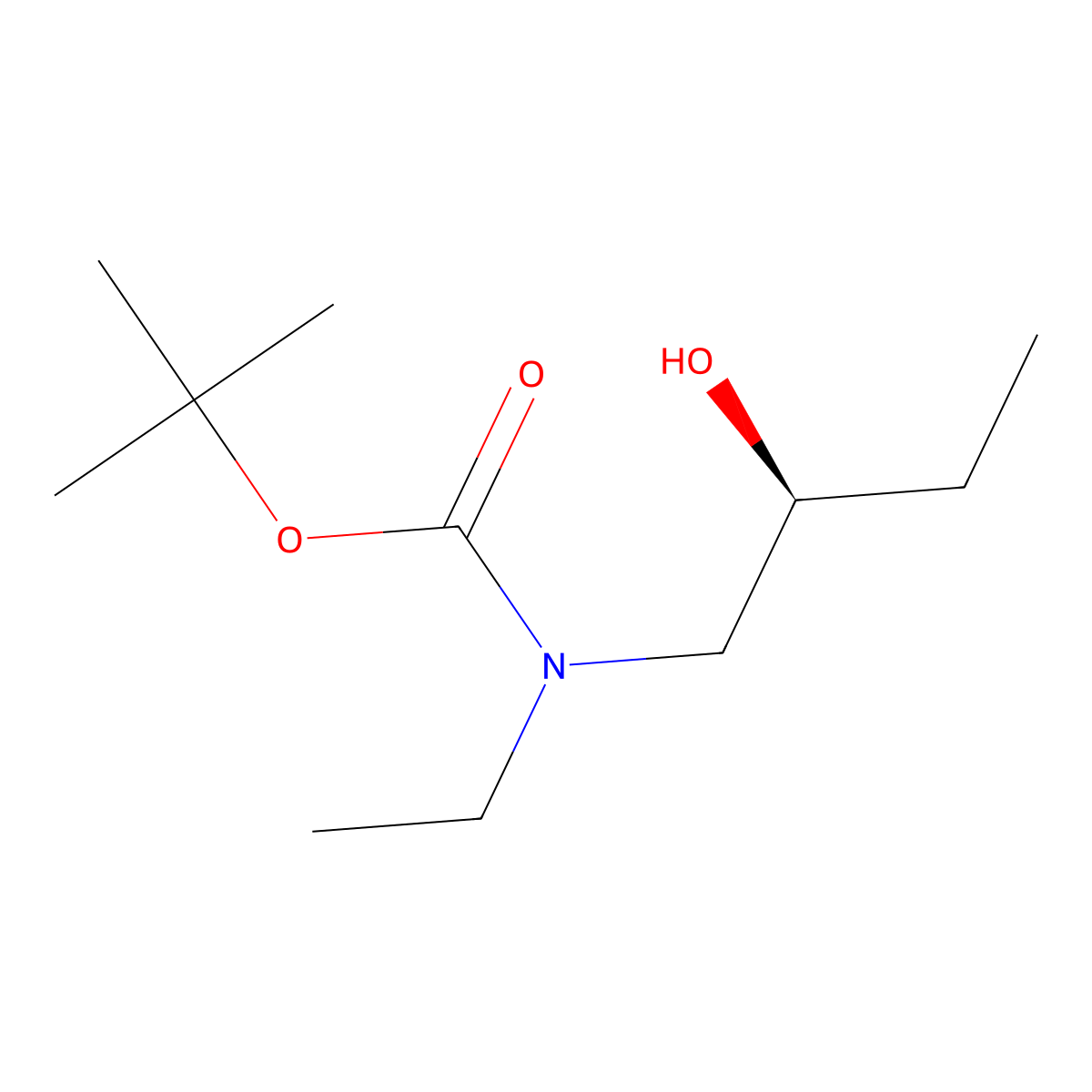tert-butyl N-ethyl-N-[(2S)-2-hydroxybutyl]carbamate molecular structure, CAS 2413847-84-2