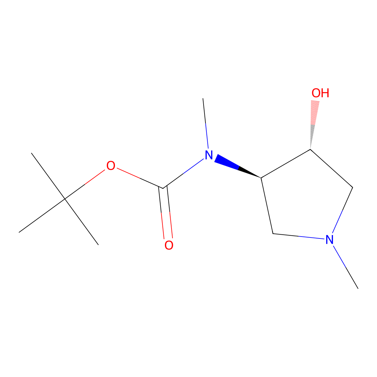 rac-tert-butyl N-[(3R,4R)-4-hydroxy-1-methylpyrrolidin-3-yl]-N-methylcarbamate molecular structure, CAS 2413847-90-0