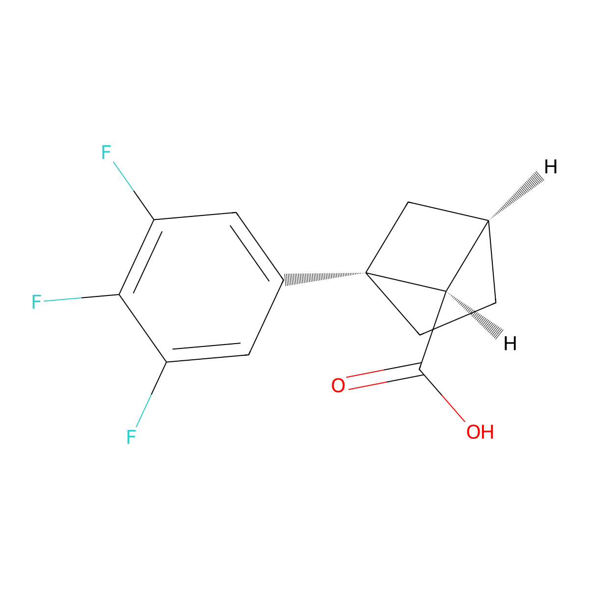 rac-(1R,4R,5R)-1-(3,4,5-trifluorophenyl)bicyclo[2.1.1]hexane-5-carboxylic acid molecular structure, CAS 2413848-16-3