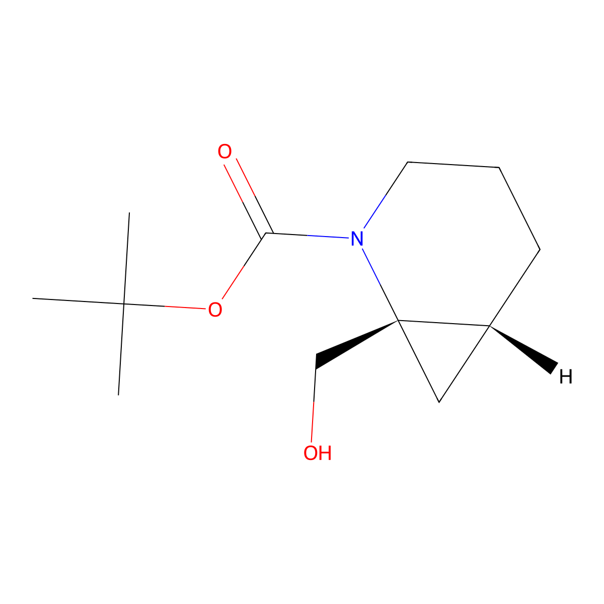 tert-butyl (1S,6R)-1-(hydroxymethyl)-2-azabicyclo[4.1.0]heptane-2-carboxylate molecular structure, CAS 2413848-20-9