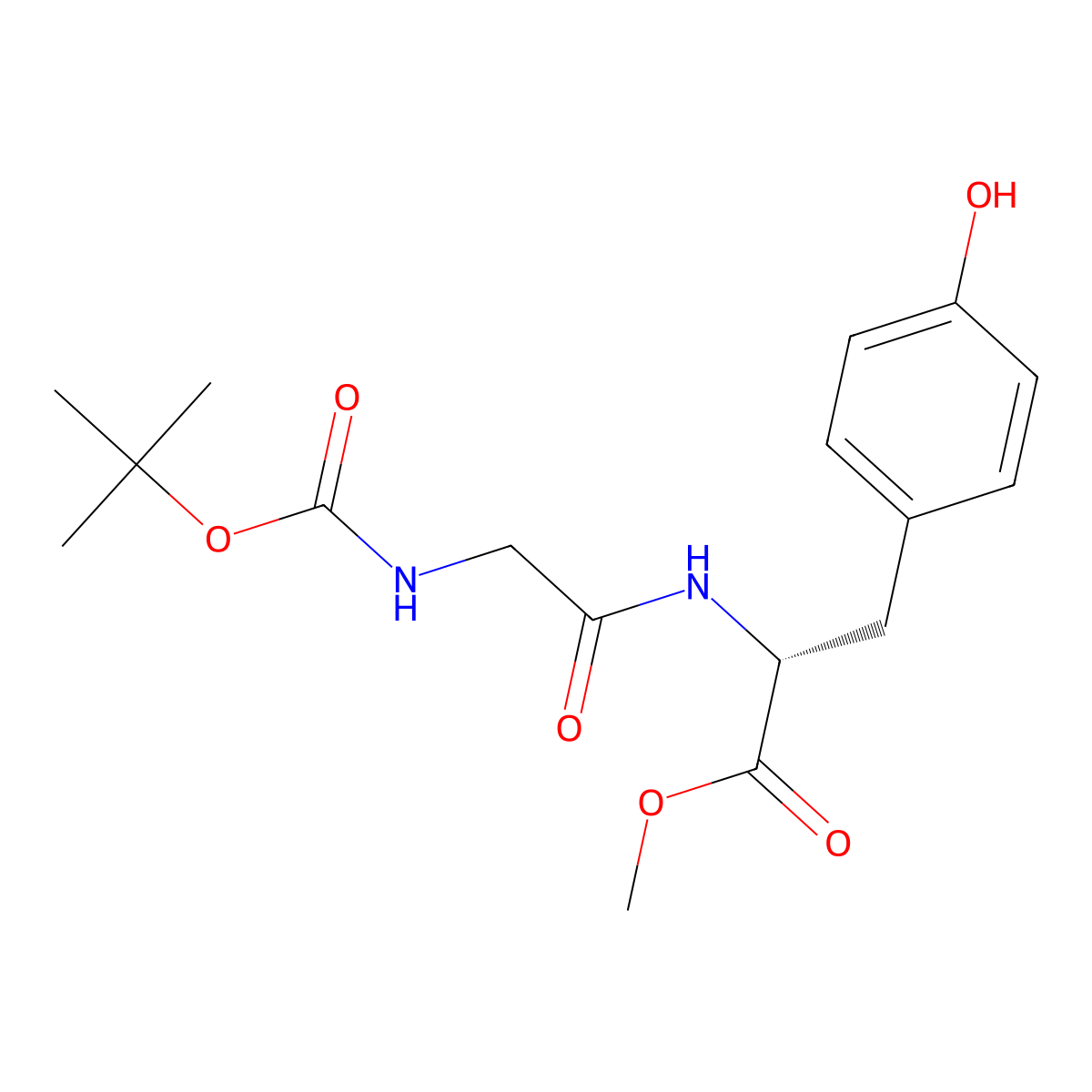 methyl (2R)-2-(2-{[(tert-butoxy)carbonyl]amino}acetamido)-3-(4-hydroxyphenyl)propanoate molecular structure, CAS 2413848-30-1