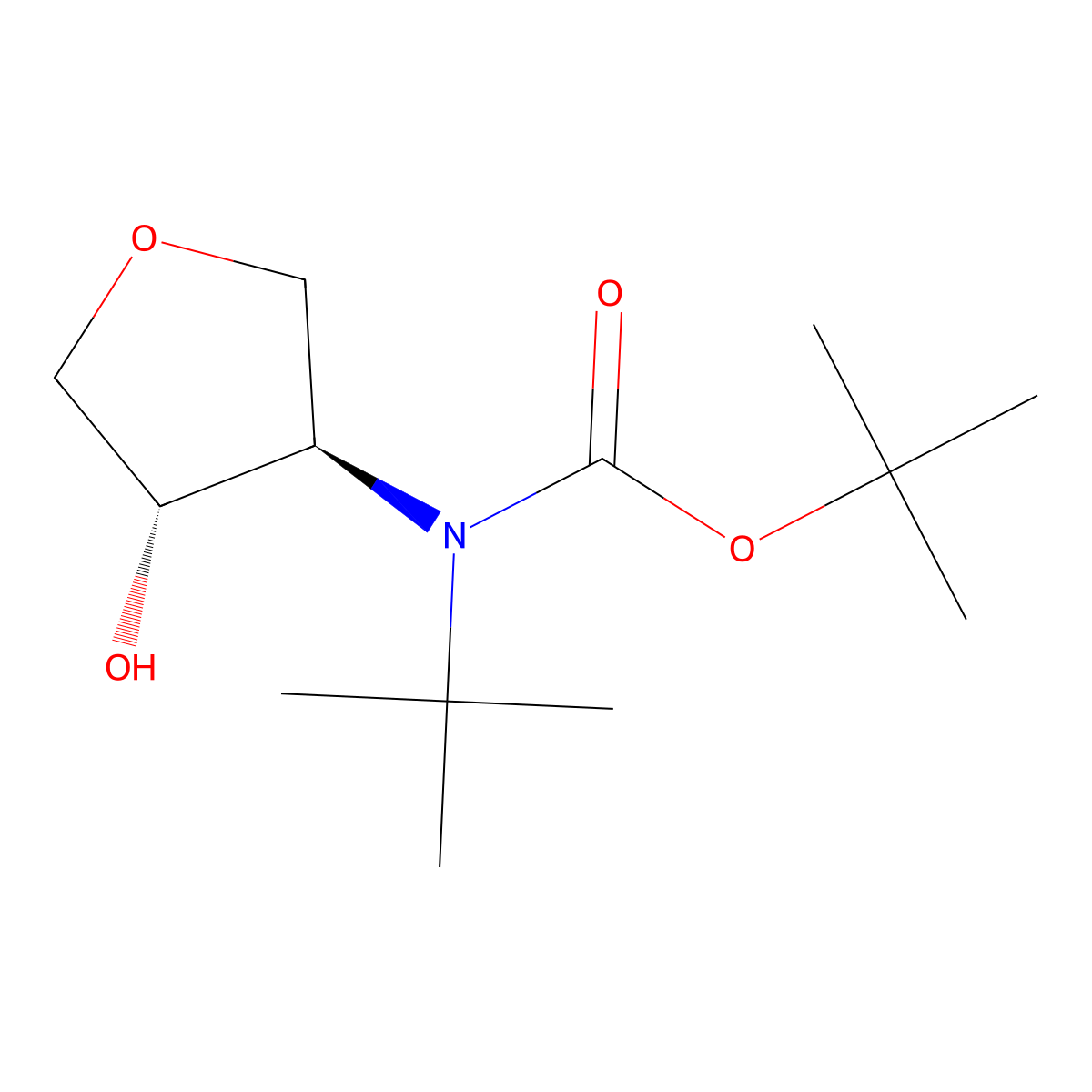 rac-tert-butyl N-tert-butyl-N-[(3R,4S)-4-hydroxyoxolan-3-yl]carbamate molecular structure, CAS 2413848-35-6