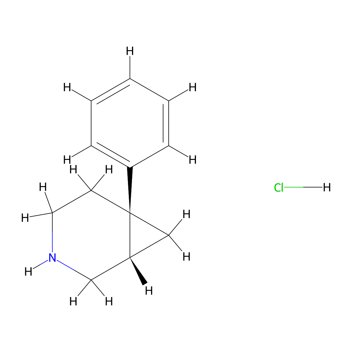 rac-(1R,6S)-6-phenyl-3-azabicyclo[4.1.0]heptane hydrochloride molecular structure, CAS 2413848-39-0