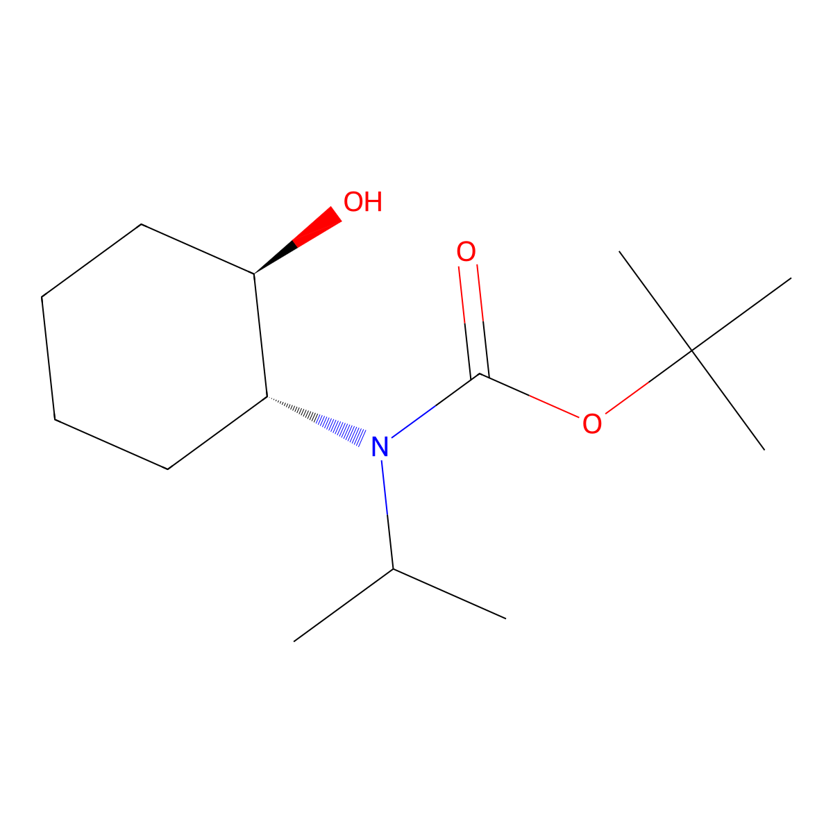 rac-tert-butyl N-[(1R,2R)-2-hydroxycyclohexyl]-N-(propan-2-yl)carbamate molecular structure, CAS 2413848-40-3