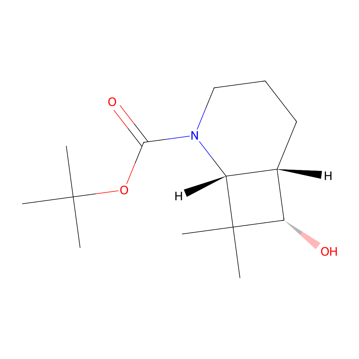 rac-tert-butyl (1R,6S,7S)-7-hydroxy-8,8-dimethyl-2-azabicyclo[4.2.0]octane-2-carboxylate molecular structure, CAS 2413848-64-1