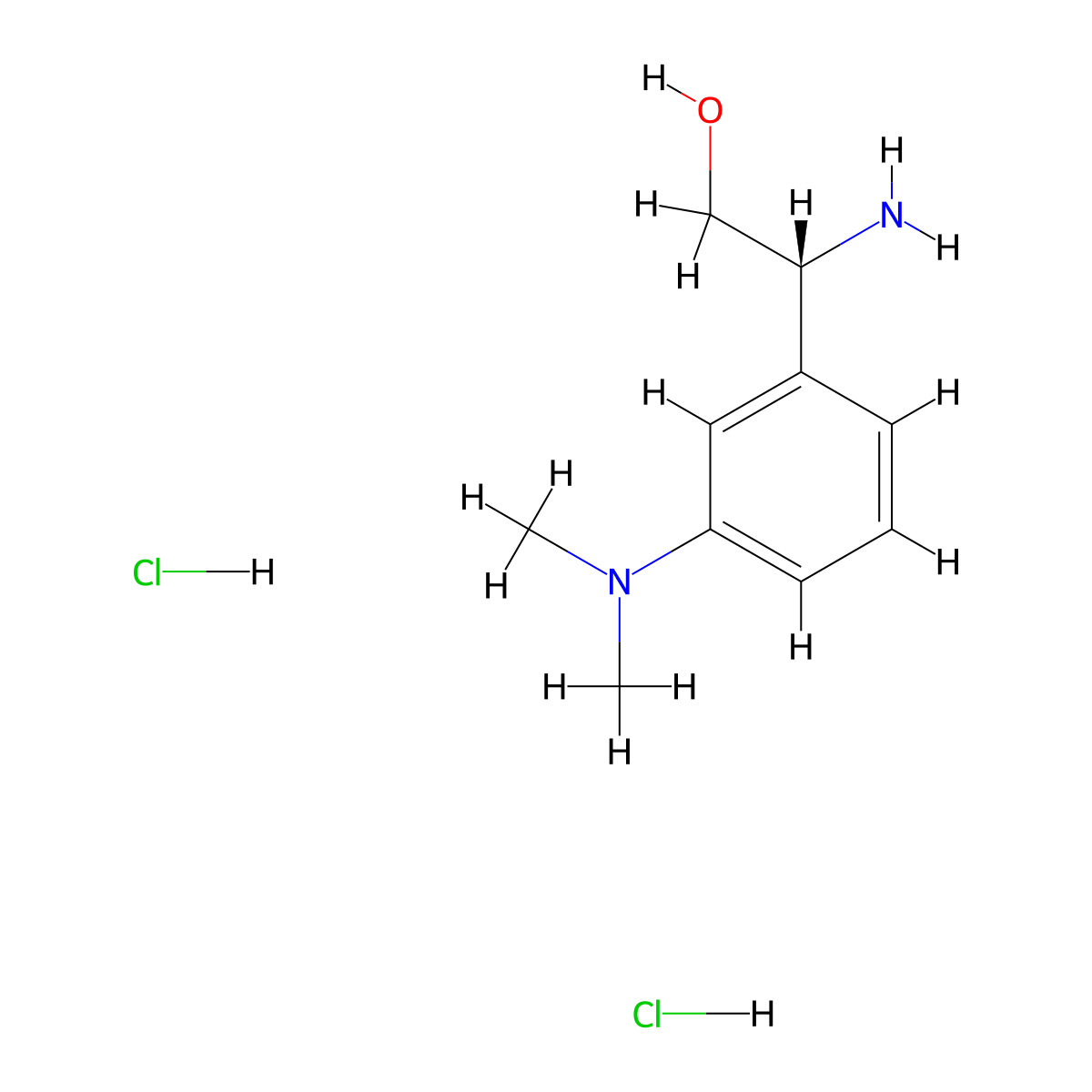 (2R)-2-amino-2-[3-(dimethylamino)phenyl]ethan-1-ol dihydrochloride molecular structure, CAS 2413848-89-0