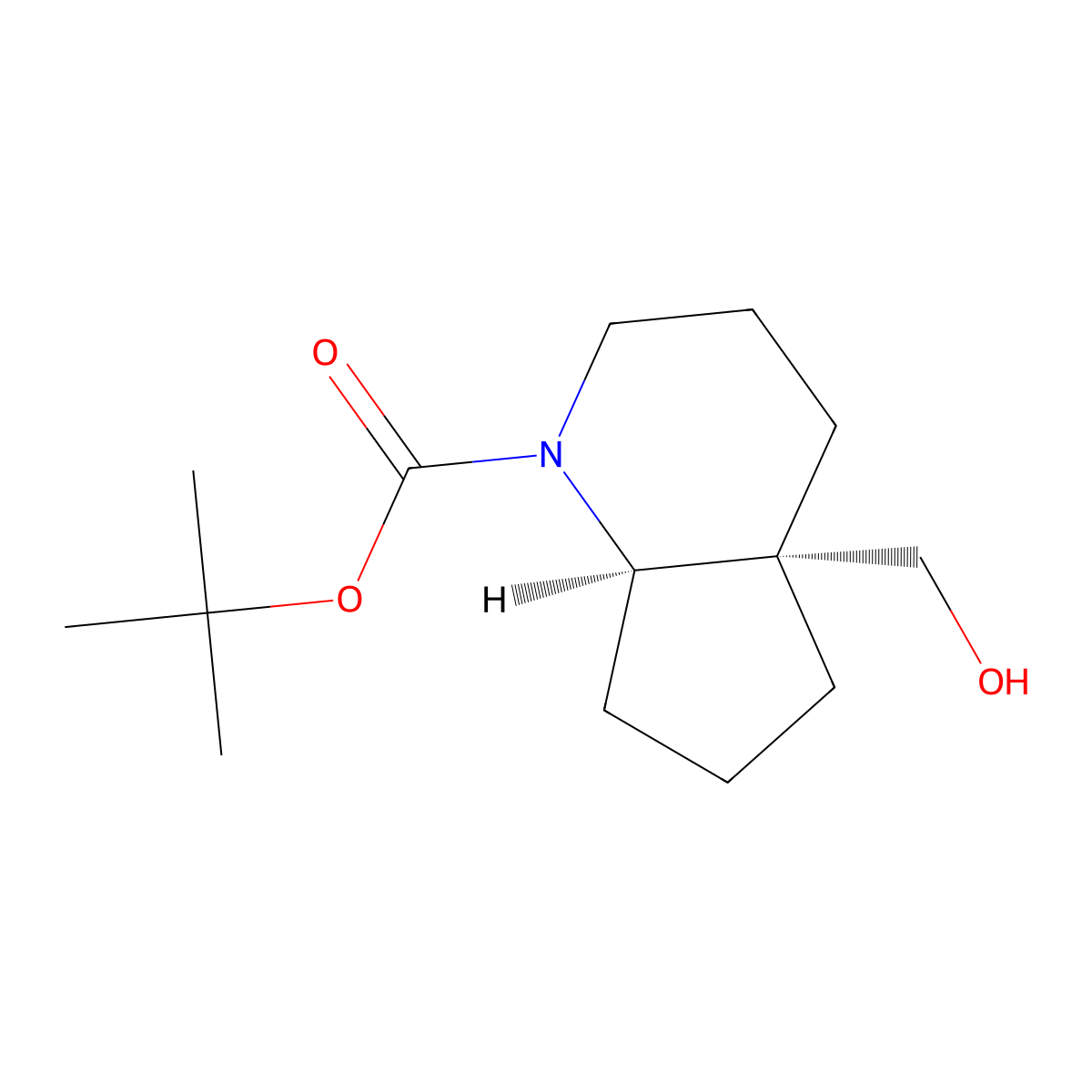 tert-butyl (4aS,7aR)-4a-(hydroxymethyl)-3,4,5,6,7,7a-hexahydro-2H-cyclopenta[b]pyridine-1-carboxylate molecular structure, CAS 2413848-93-6
