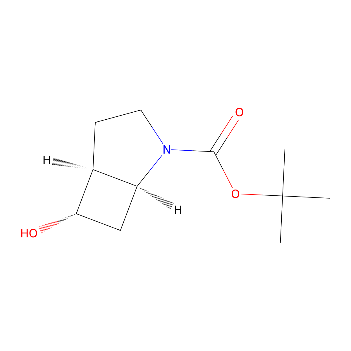 rac-tert-butyl (1R,5R,6R)-6-hydroxy-2-azabicyclo[3.2.0]heptane-2-carboxylate molecular structure, CAS 2413848-94-7