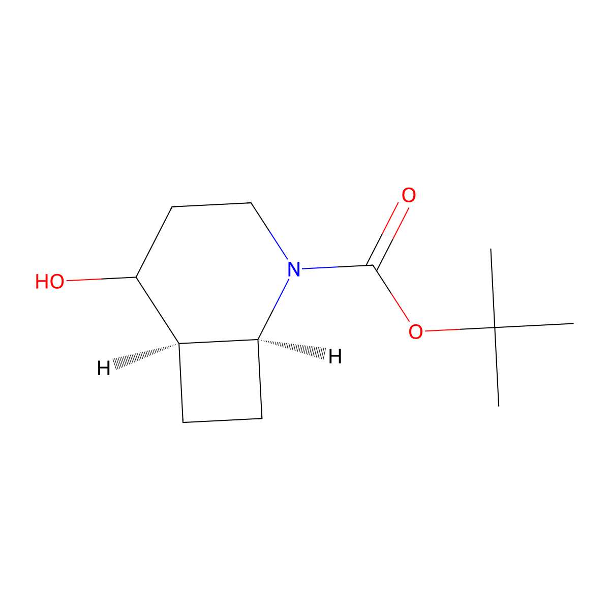 rac-tert-butyl(1R,6S)-5-hydroxy-2-azabicyclo[4.2.0]octane-2-carboxylate molecular structure, CAS 2413864-29-4