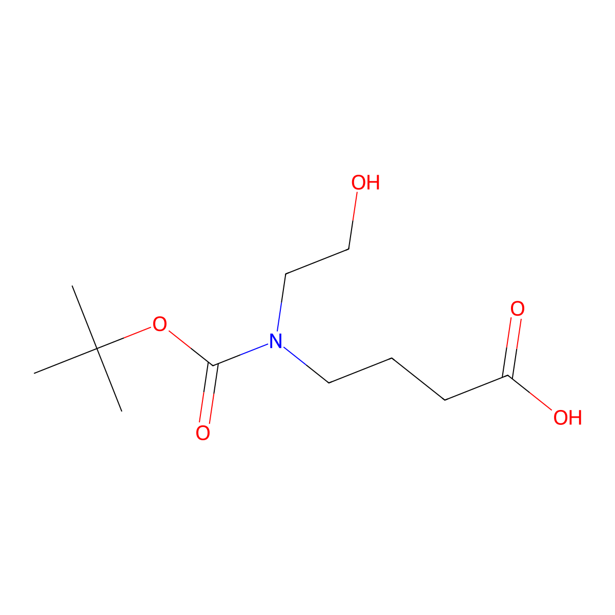 4-{[(Tert-butoxy)carbonyl](2-hydroxyethyl)amino}butanoic acid molecular structure, CAS 2413866-72-3