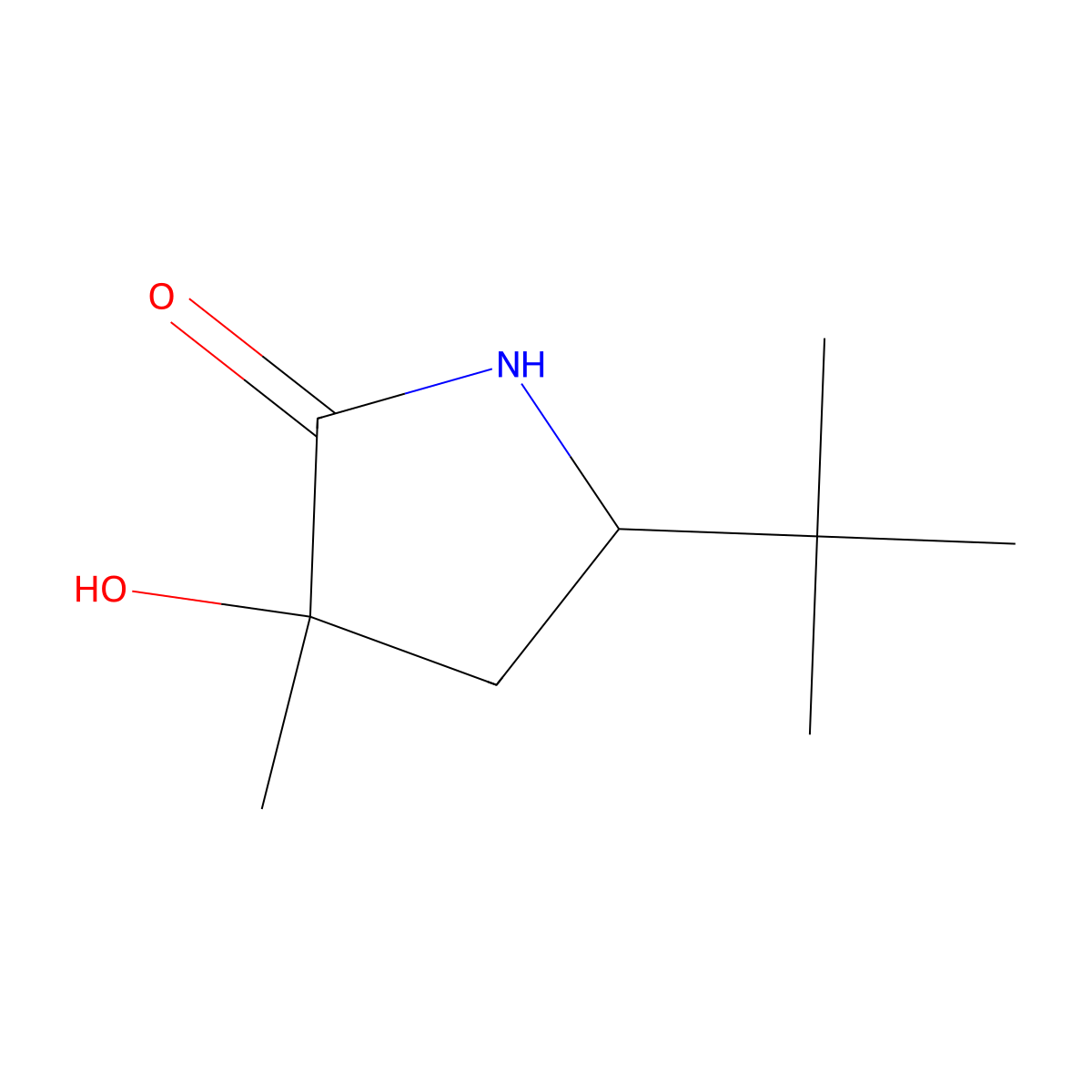 5-Tert-butyl-3-hydroxy-3-methylpyrrolidin-2-one molecular structure, CAS 2413866-78-9
