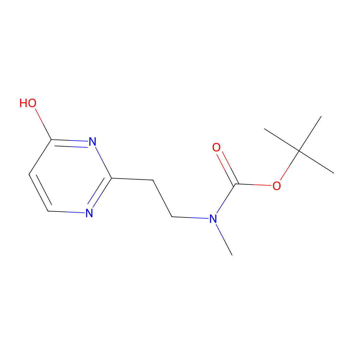 tert-butyl N-[2-(4-hydroxypyrimidin-2-yl)ethyl]-N-methylcarbamate molecular structure, CAS 2413866-86-9