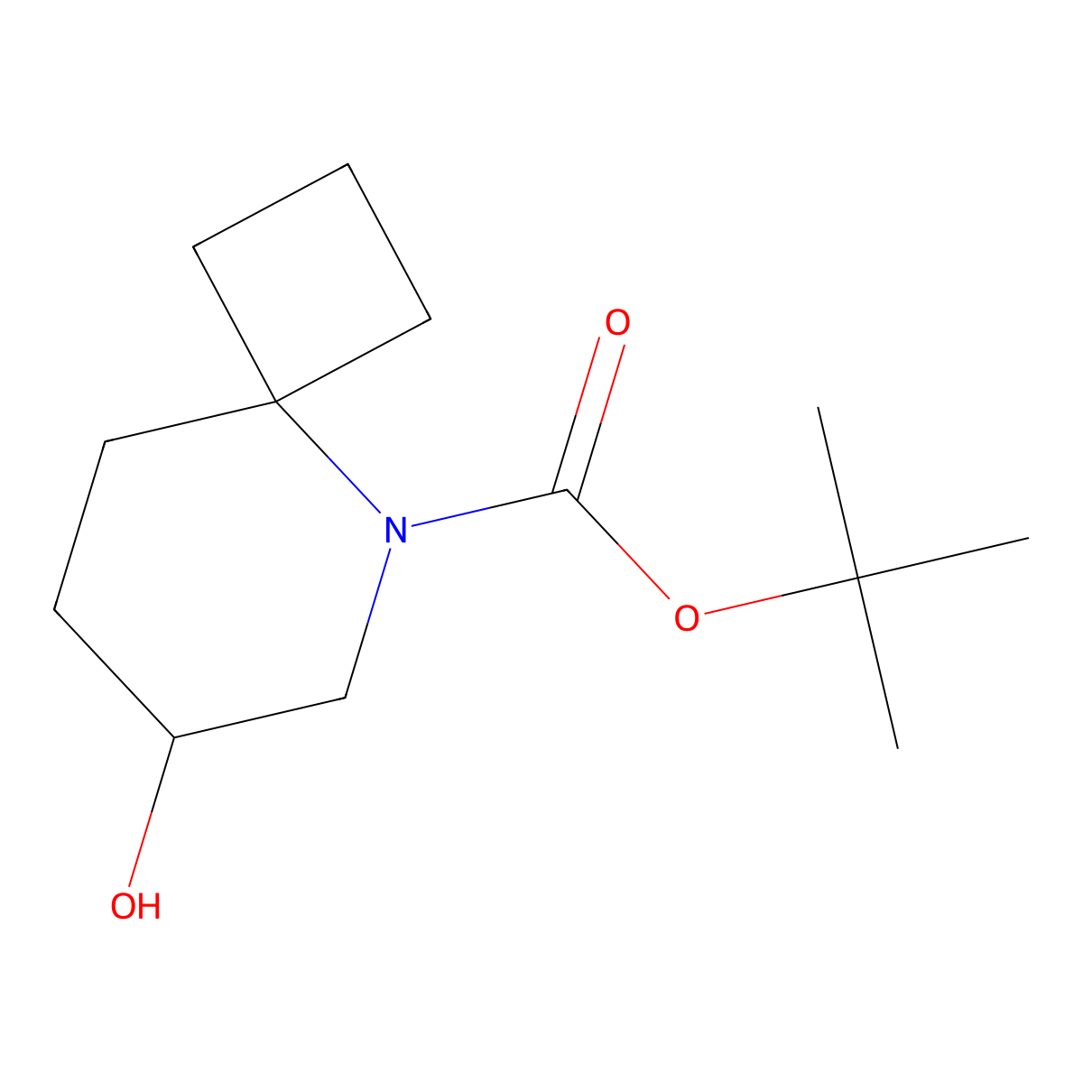 Tert-butyl 7-hydroxy-5-azaspiro[3.5]nonane-5-carboxylate molecular structure, CAS 2413866-91-6