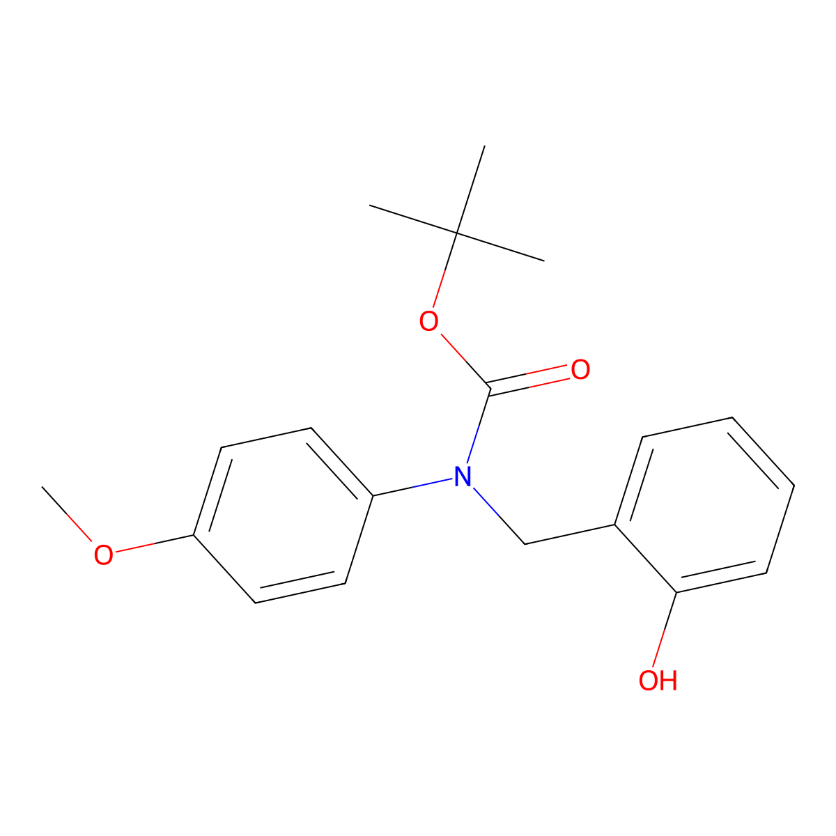 tert-butyl N-[(2-hydroxyphenyl)methyl]-N-(4-methoxyphenyl)carbamate molecular structure, CAS 2413866-97-2