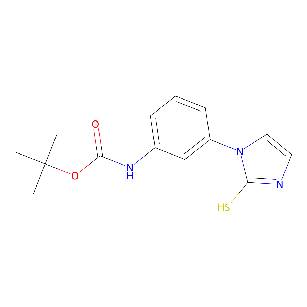 tert-butyl N-[3-(2-sulfanyl-1H-imidazol-1-yl)phenyl]carbamate molecular structure, CAS 2413867-07-7