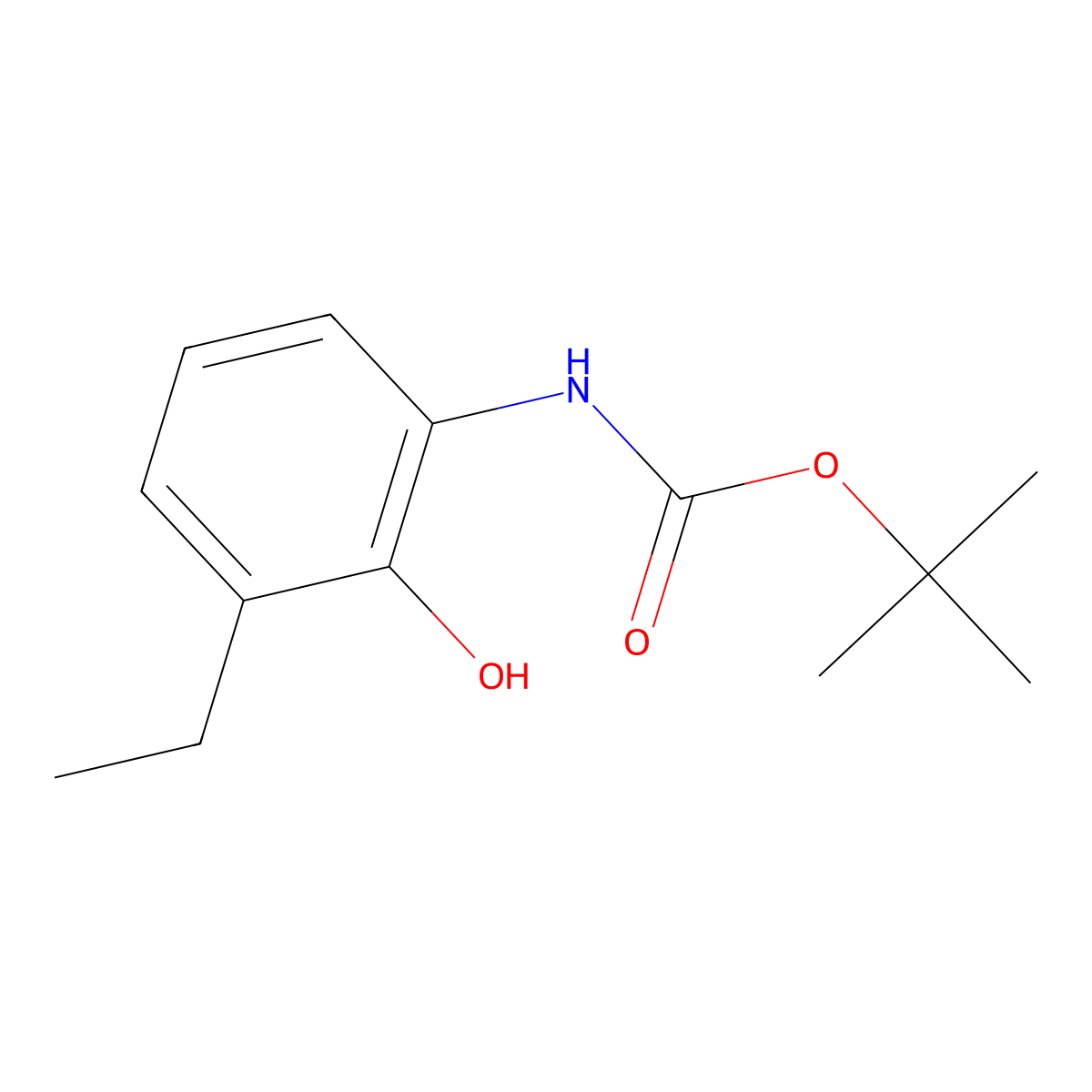 tert-butyl N-(3-ethyl-2-hydroxyphenyl)carbamate molecular structure, CAS 2413867-13-5