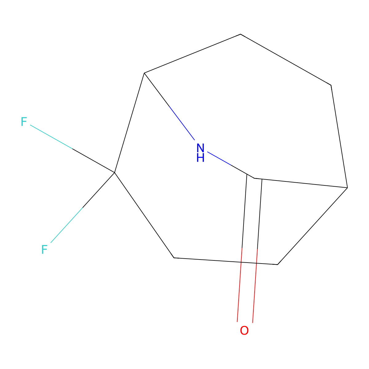 4,4-Difluoro-6-azabicyclo[3.2.2]nonan-7-one molecular structure, CAS 2413867-26-0