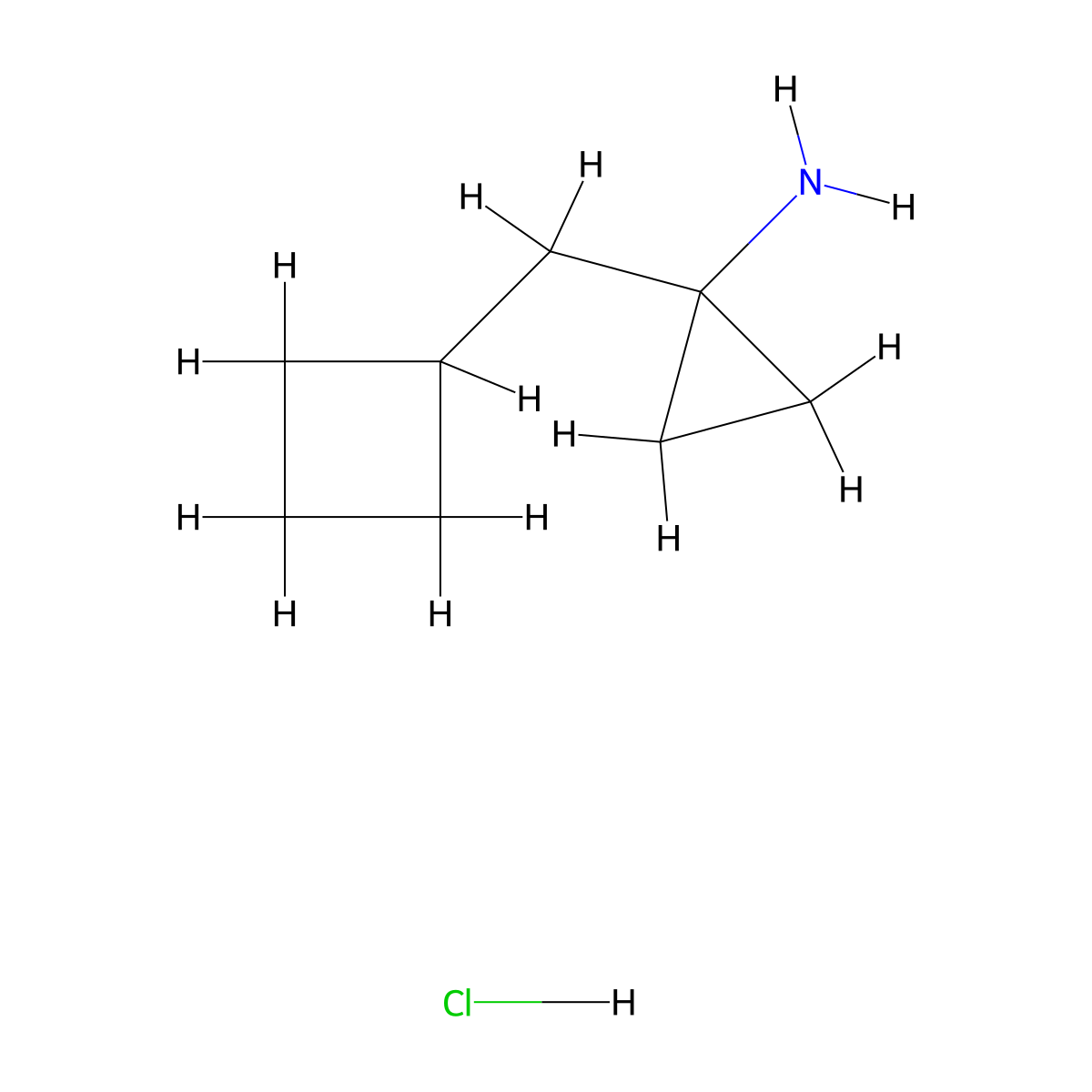 1-(Cyclobutylmethyl)cyclopropan-1-amine hydrochloride molecular structure, CAS 2413867-39-5