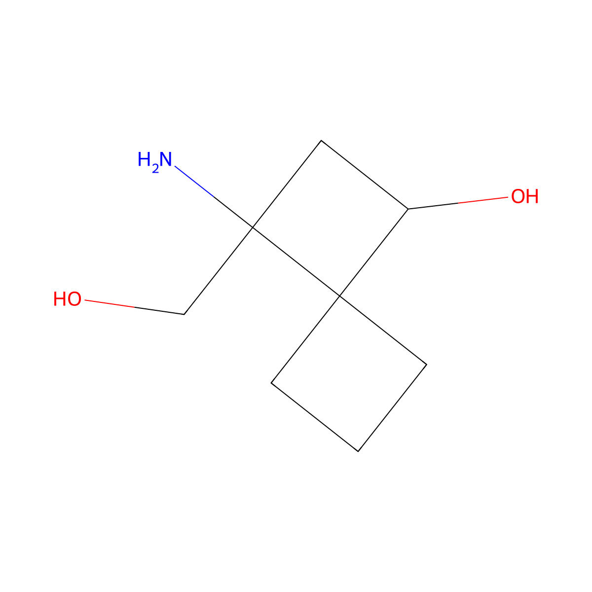3-Amino-3-(hydroxymethyl)spiro[3.3]heptan-1-ol molecular structure, CAS 2413867-72-6