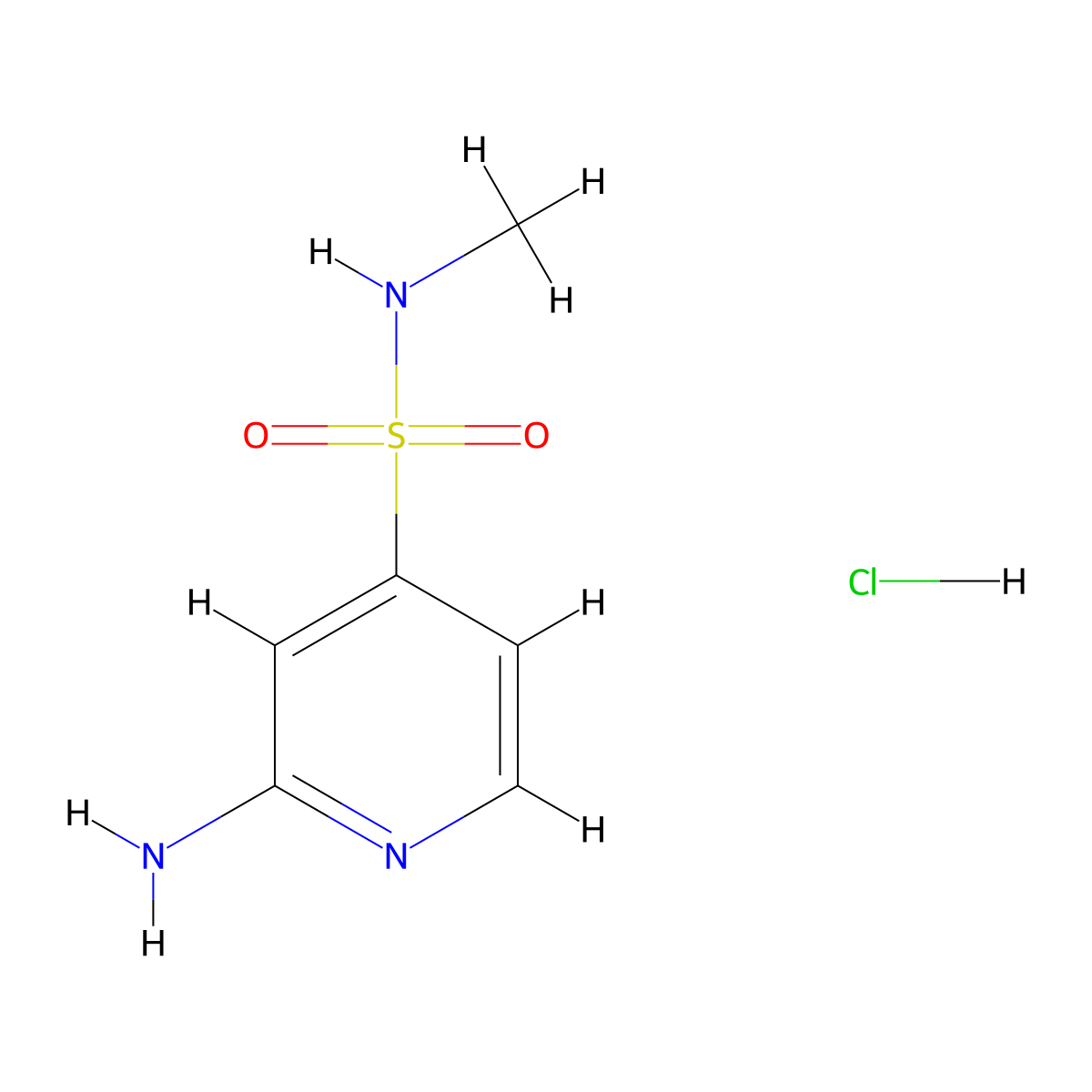 2-amino-N-methylpyridine-4-sulfonamide hydrochloride molecular structure, CAS 2413868-12-7