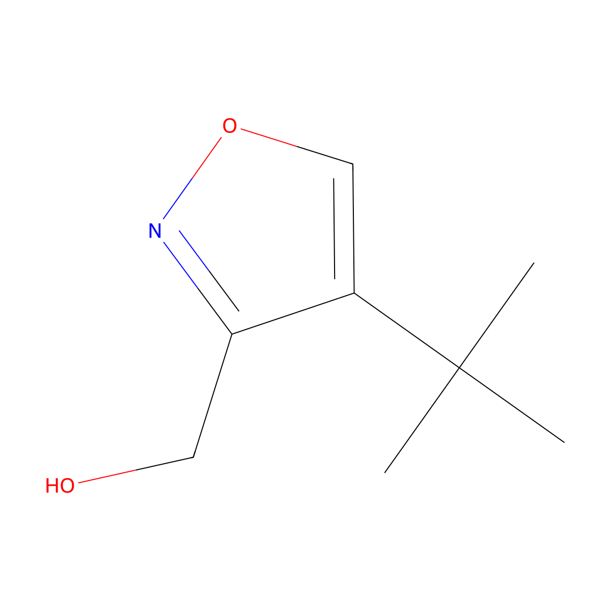 (4-Tert-butyl-1,2-oxazol-3-yl)methanol molecular structure, CAS 2413868-20-7