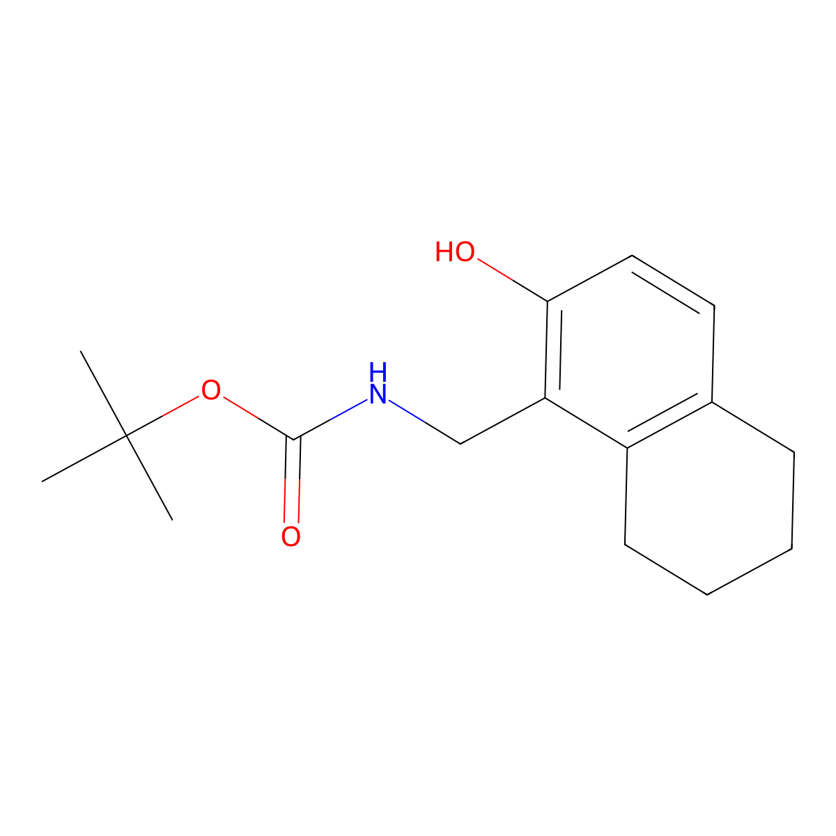 tert-butyl N-[(2-hydroxy-5,6,7,8-tetrahydronaphthalen-1-yl)methyl]carbamate molecular structure, CAS 2413868-21-8