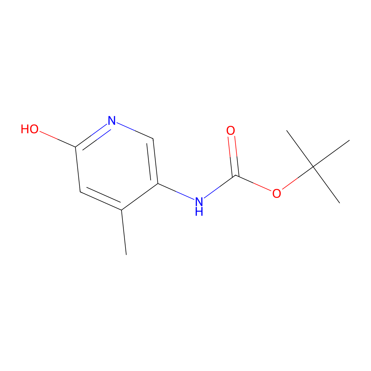 tert-butyl N-(6-hydroxy-4-methylpyridin-3-yl)carbamate molecular structure, CAS 2413868-43-4