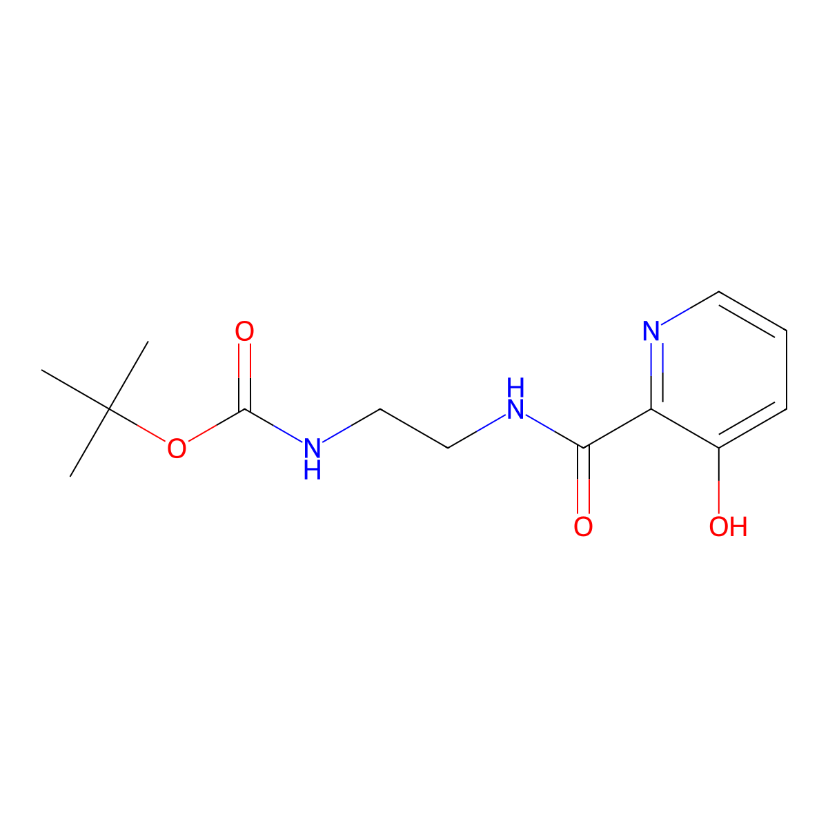 tert-butyl N-{2-[(3-hydroxypyridin-2-yl)formamido]ethyl}carbamate molecular structure, CAS 2413868-48-9