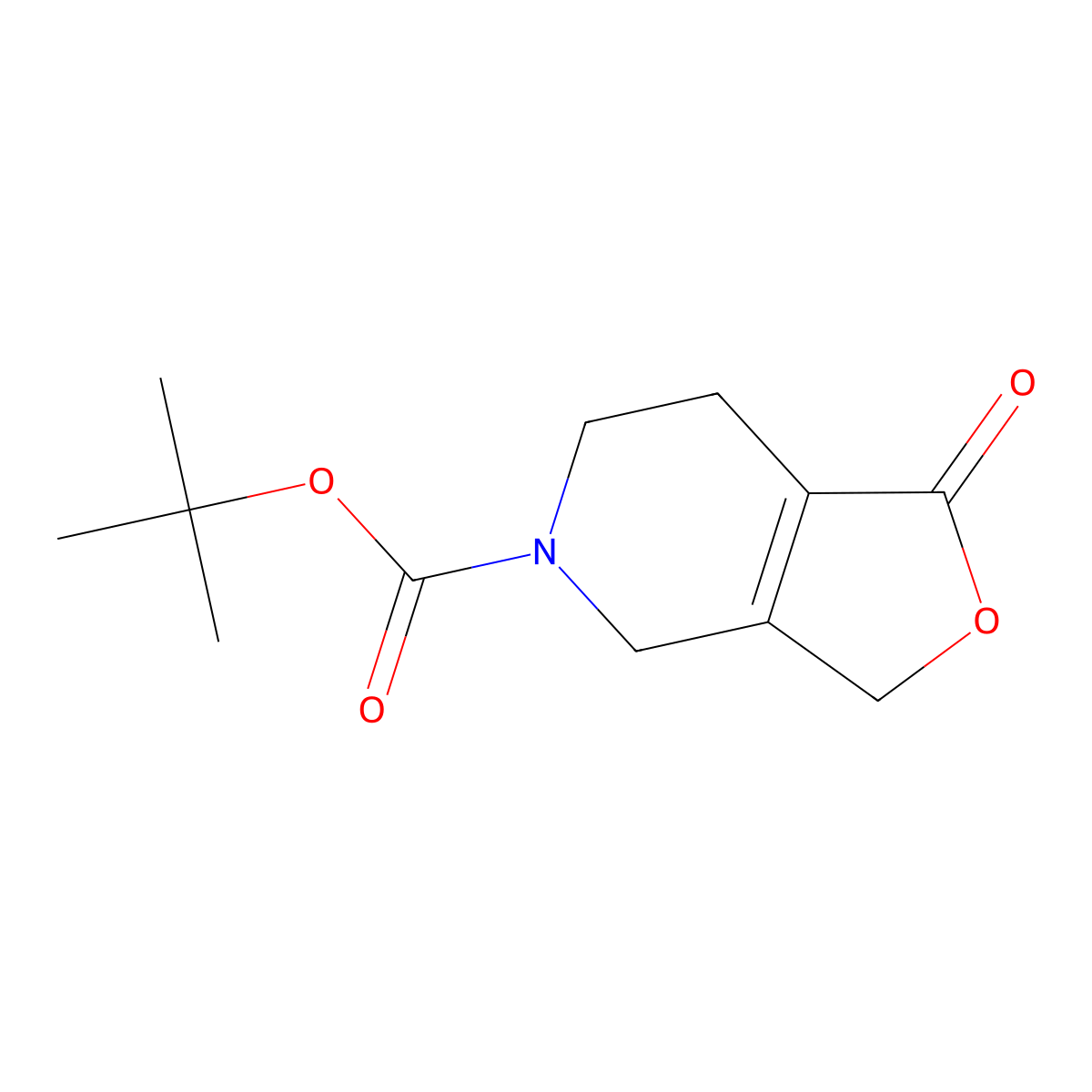 tert-butyl 1-oxo-1H,3H,4H,5H,6H,7H-furo[3,4-c]pyridine-5-carboxylate molecular structure, CAS 2413868-59-2