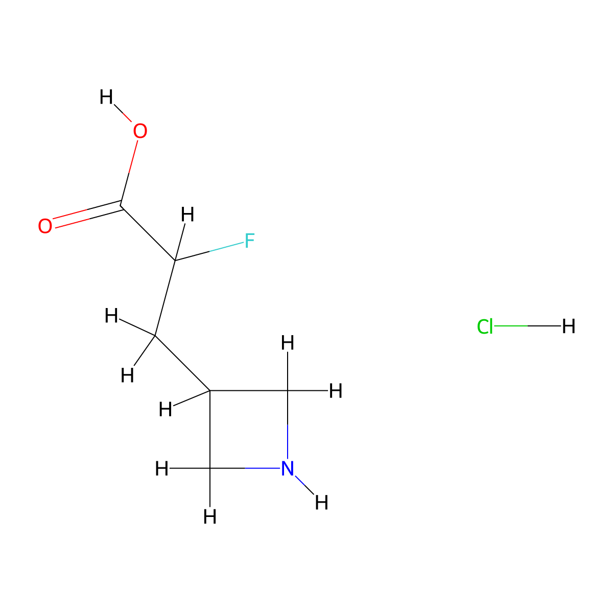 3-(Azetidin-3-yl)-2-fluoropropanoicacidhydrochloride molecular structure, CAS 2413868-62-7