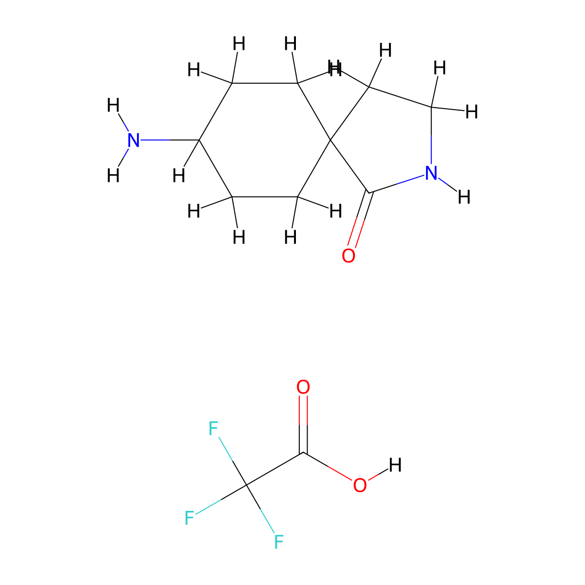 8-Amino-2-azaspiro[4.5]decan-1-one; trifluoroacetic acid molecular structure, CAS 2413868-67-2