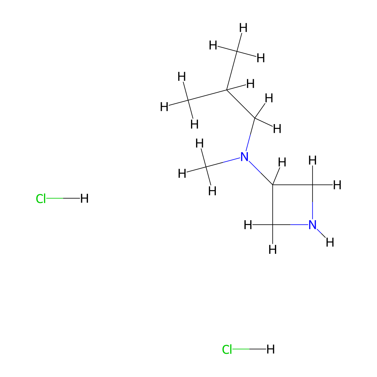 N-methyl-N-(2-methylpropyl)azetidin-3-aminedihydrochloride molecular structure, CAS 2413868-87-6