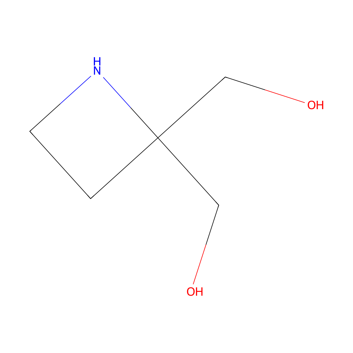 [2-(Hydroxymethyl)azetidin-2-yl]methanol molecular structure, CAS 2413868-90-1