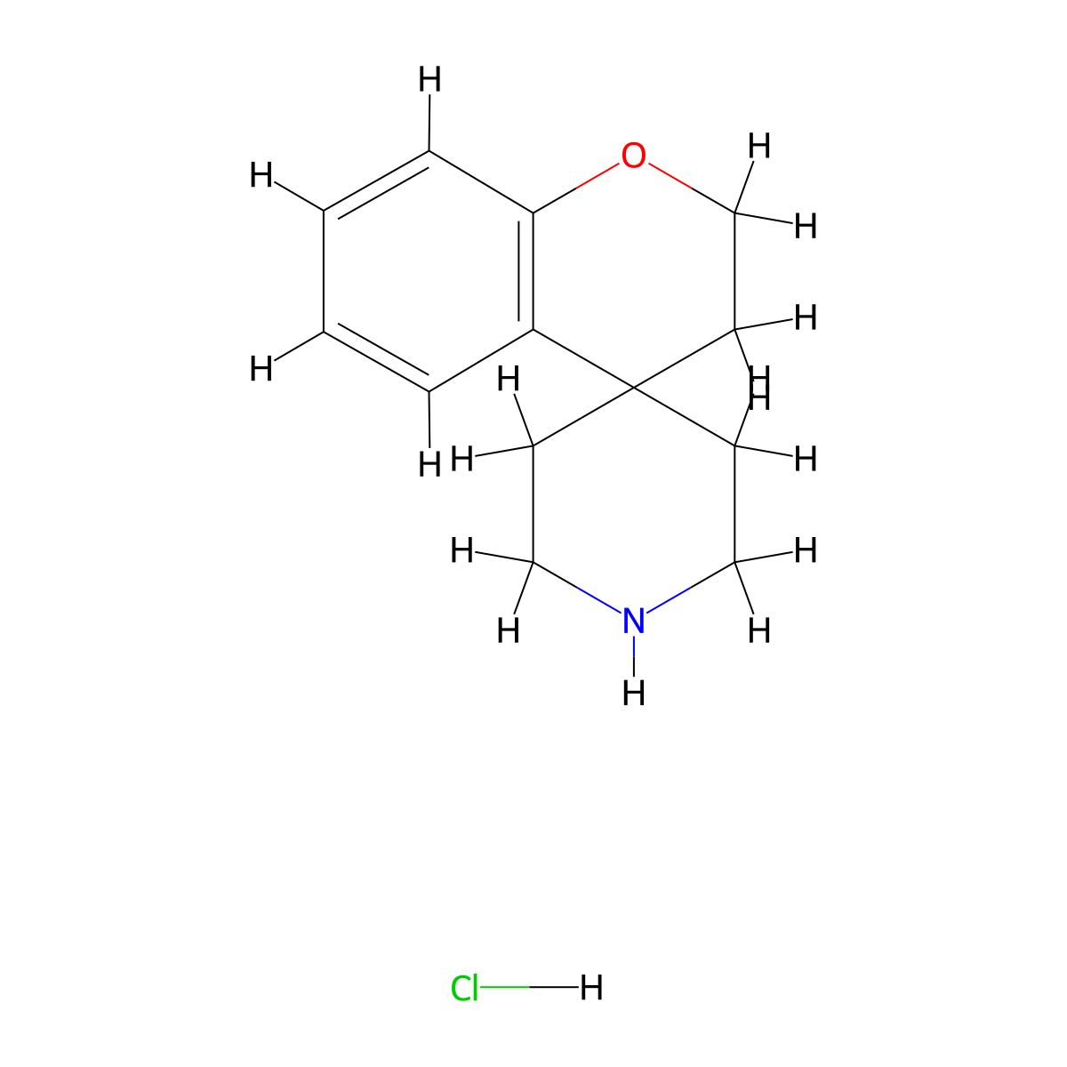 2,3-Dihydrospiro[1-benzopyran-4,4'-piperidine] hydrochloride molecular structure, CAS 2413868-98-9