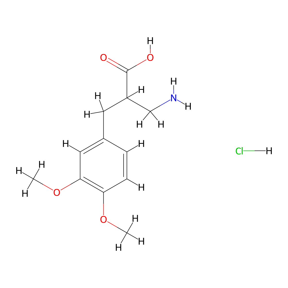 3-Amino-2-[(3,4-dimethoxyphenyl)methyl]propanoic acid hydrochloride molecular structure, CAS 2413869-37-9