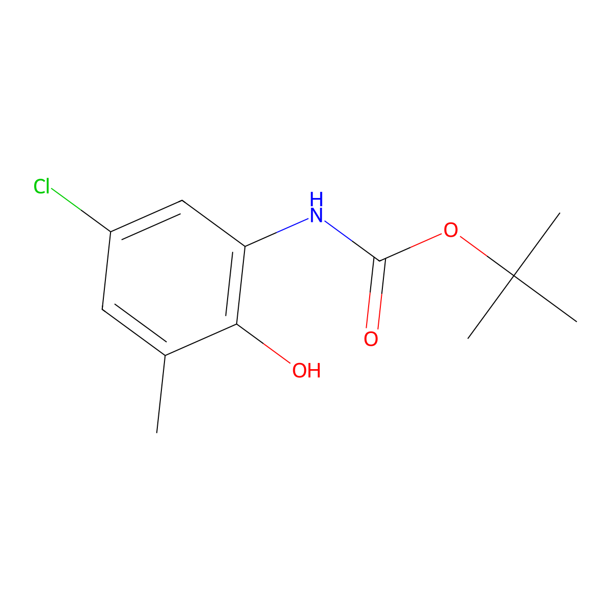 tert-butyl N-(5-chloro-2-hydroxy-3-methylphenyl)carbamate molecular structure, CAS 2413869-40-4