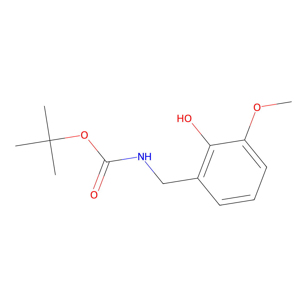 tert-butyl N-[(2-hydroxy-3-methoxyphenyl)methyl]carbamate molecular structure, CAS 2413869-96-0