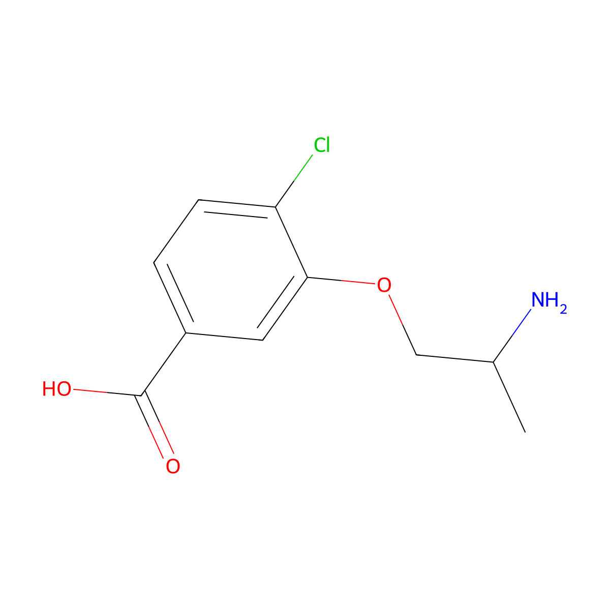 3-(2-Aminopropoxy)-4-chlorobenzoic acid molecular structure, CAS 2413870-12-7