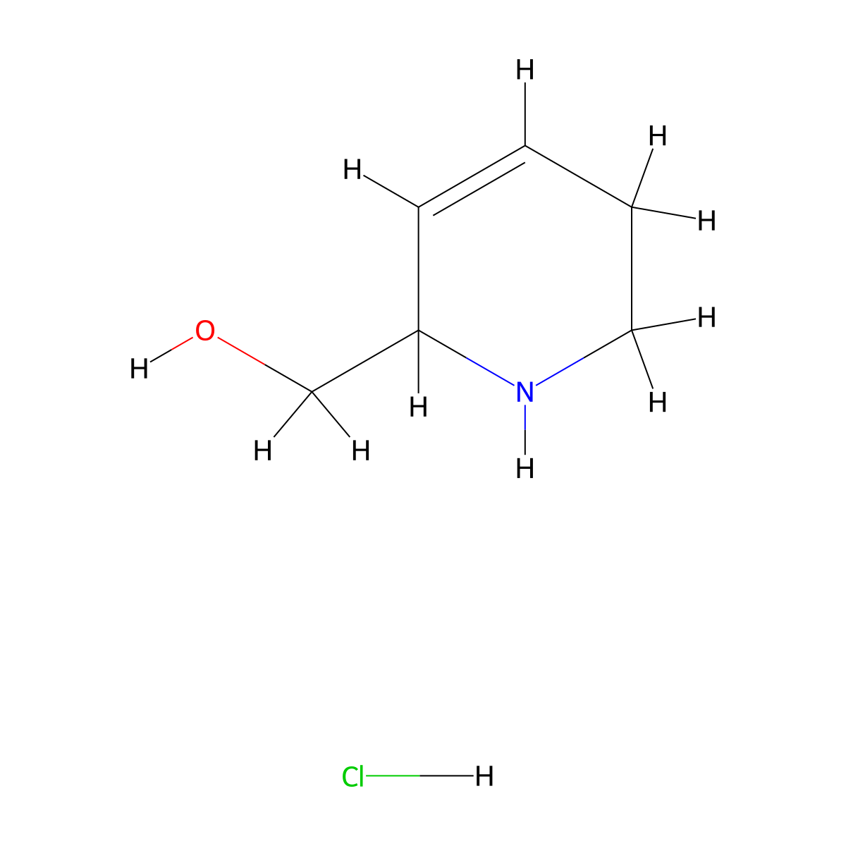 (1,2,5,6-Tetrahydropyridin-2-yl)methanol hydrochloride molecular structure, CAS 2413870-20-7