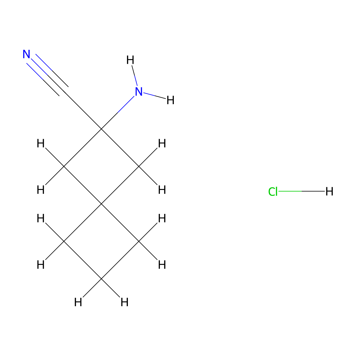 2-Aminospiro[3.3]heptane-2-carbonitrile hydrochloride molecular structure, CAS 2413870-32-1
