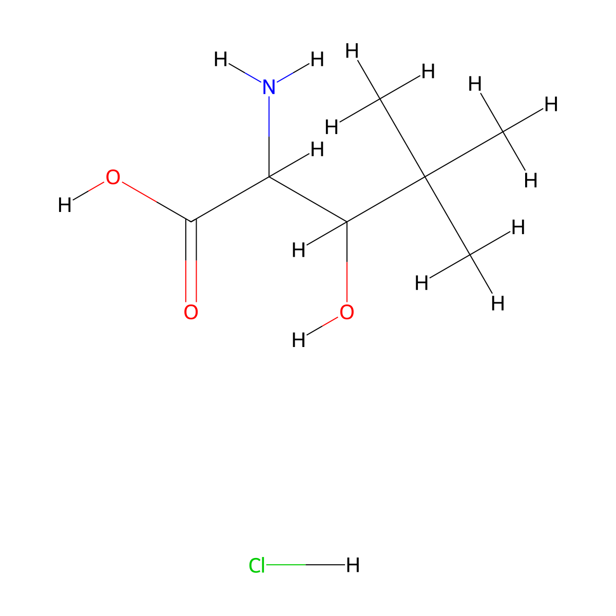 2-Amino-3-hydroxy-4,4-dimethylpentanoicacidhydrochloride molecular structure, CAS 2413870-44-5