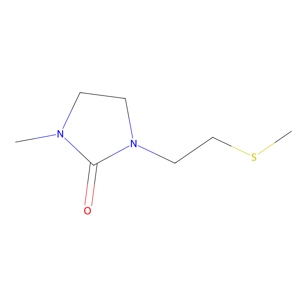 1-Methyl-3-(2-(methylsulfanyl)ethyl)imidazolidin-2-one molecular structure, CAS 2413870-48-9