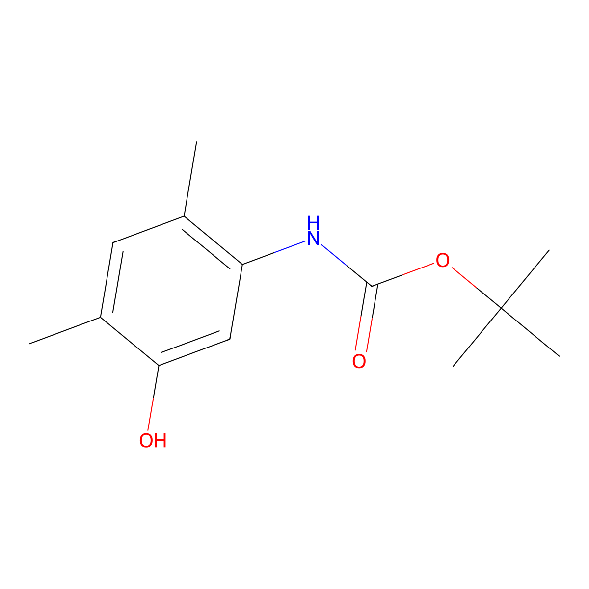 tert-butyl N-(5-hydroxy-2,4-dimethylphenyl)carbamate molecular structure, CAS 2413870-54-7